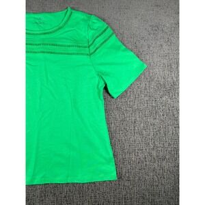 Talbots | Tops | Talbots Petite Xlp Green Ladder Stitch Openwork Cotton ...